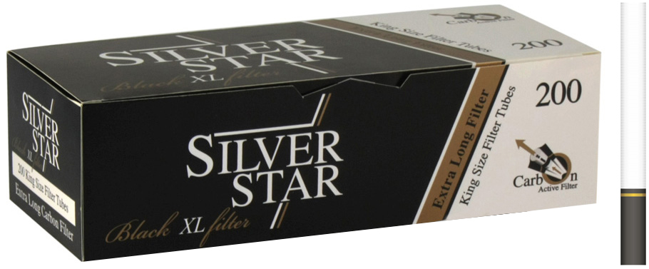Гильзы SILVER STAR Carbon Black Гильзы SILVER STAR Carbon Black Tiping XL 8,1/24мм (200шт/уп)